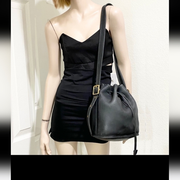 Vintage Coach 9952 Lula's Legacy Black Leather Bucket Bag - Picture 3 of 11